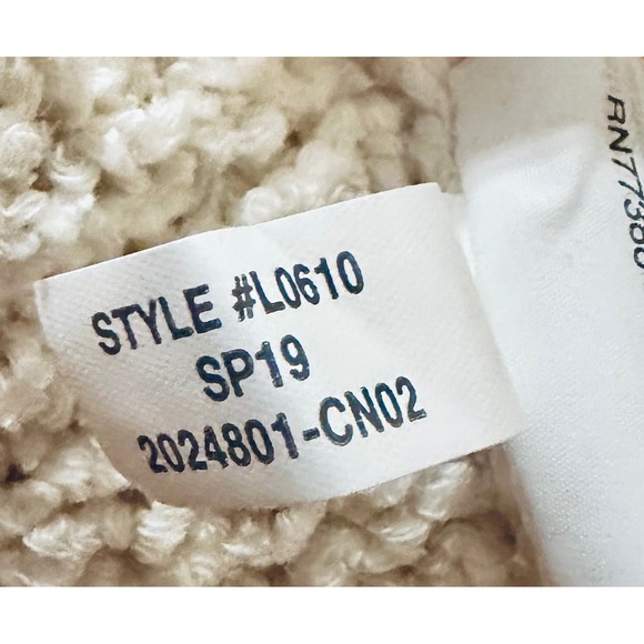 Madewell Popcorn Bobble Knit Open Front Cardigan Ivory White L0610 SP19 Medium - Picture 6 of 6